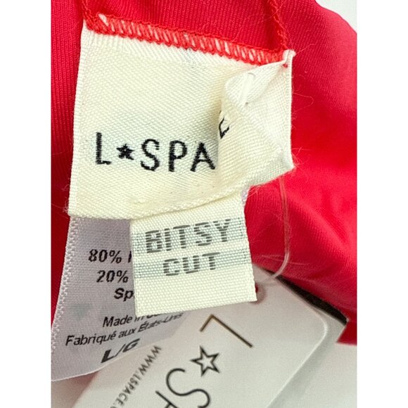 L Space Womens Camdyn Bikini Bottom Bitsy Hot Pink Size L - Picture 8 of 10